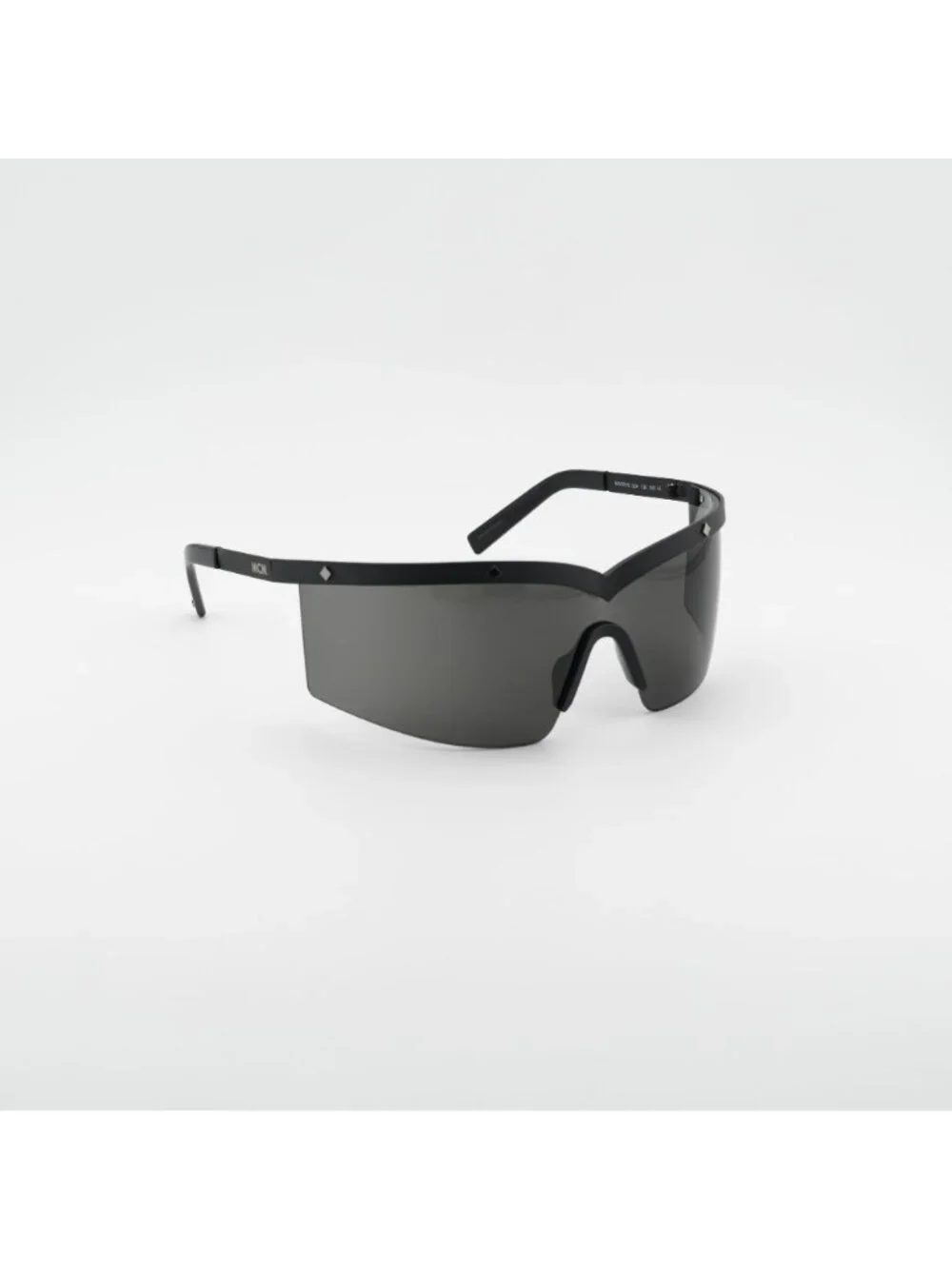 MCM MW0016 02A Sunglasses Black Shield Frame, Smoke Lenses